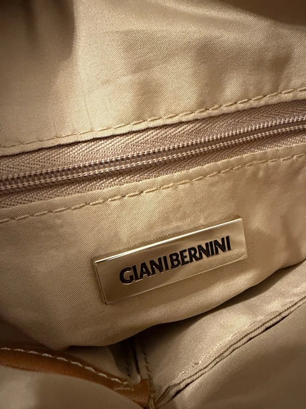Giani Bernini Brown Plaid Crossbody with Tan Trim